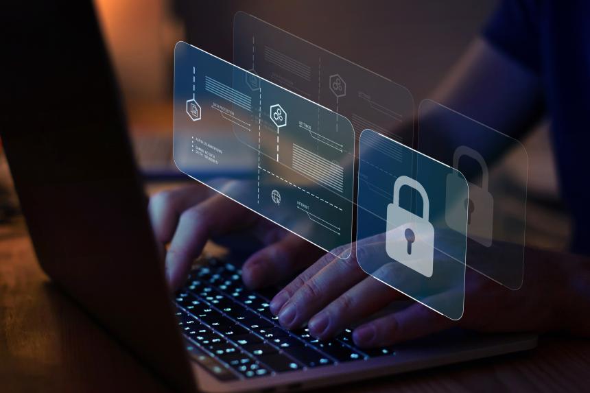 Cybersecurity stock image